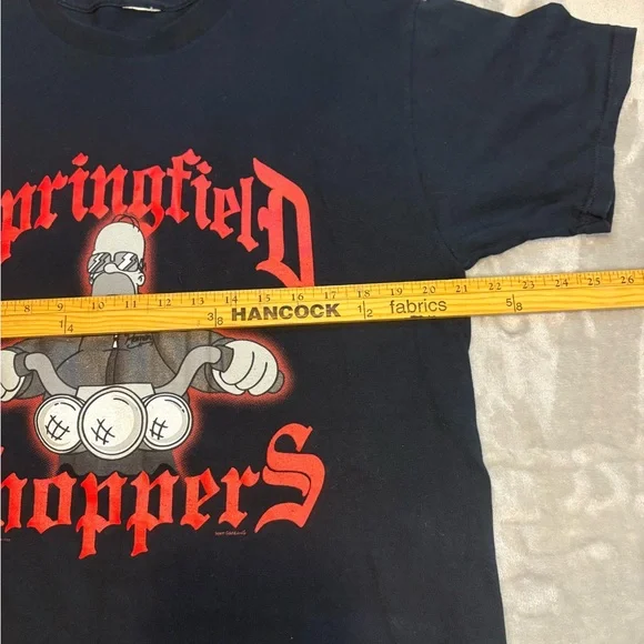 Vintage The Simpsons T Shirt Homer Springfield Choppers Y2K No Tag - Picture 5 of 6